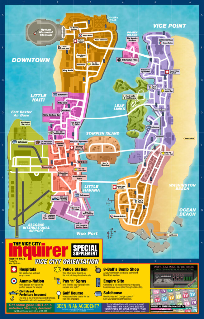 Grand Theft Auto: Vice City Stories - mapa